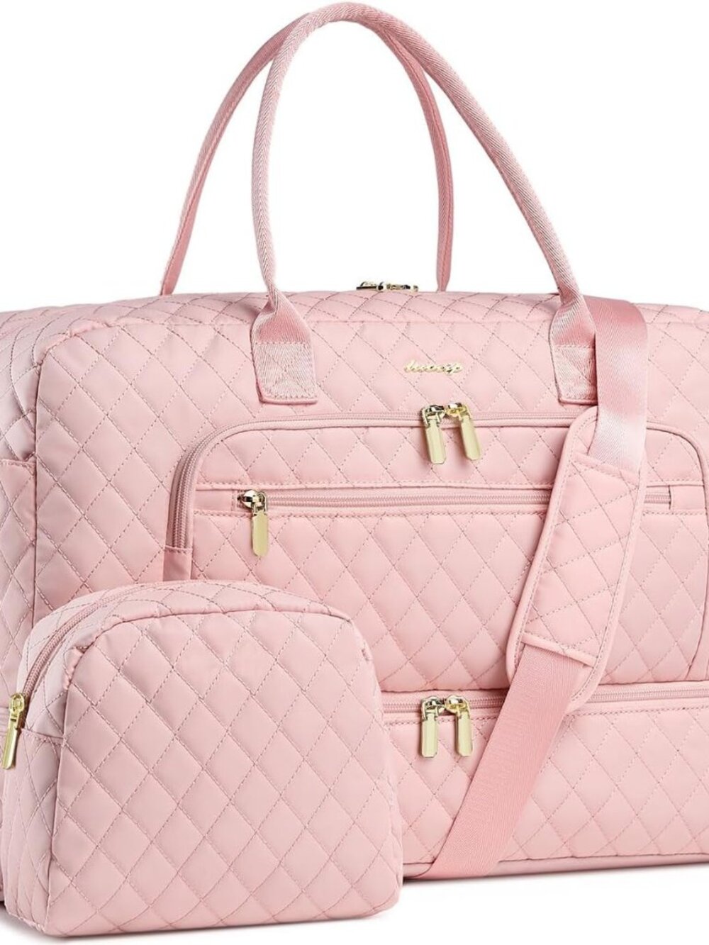 Large Travel Duffle Bags for Women: Weekender Bag with Shoe Compartment